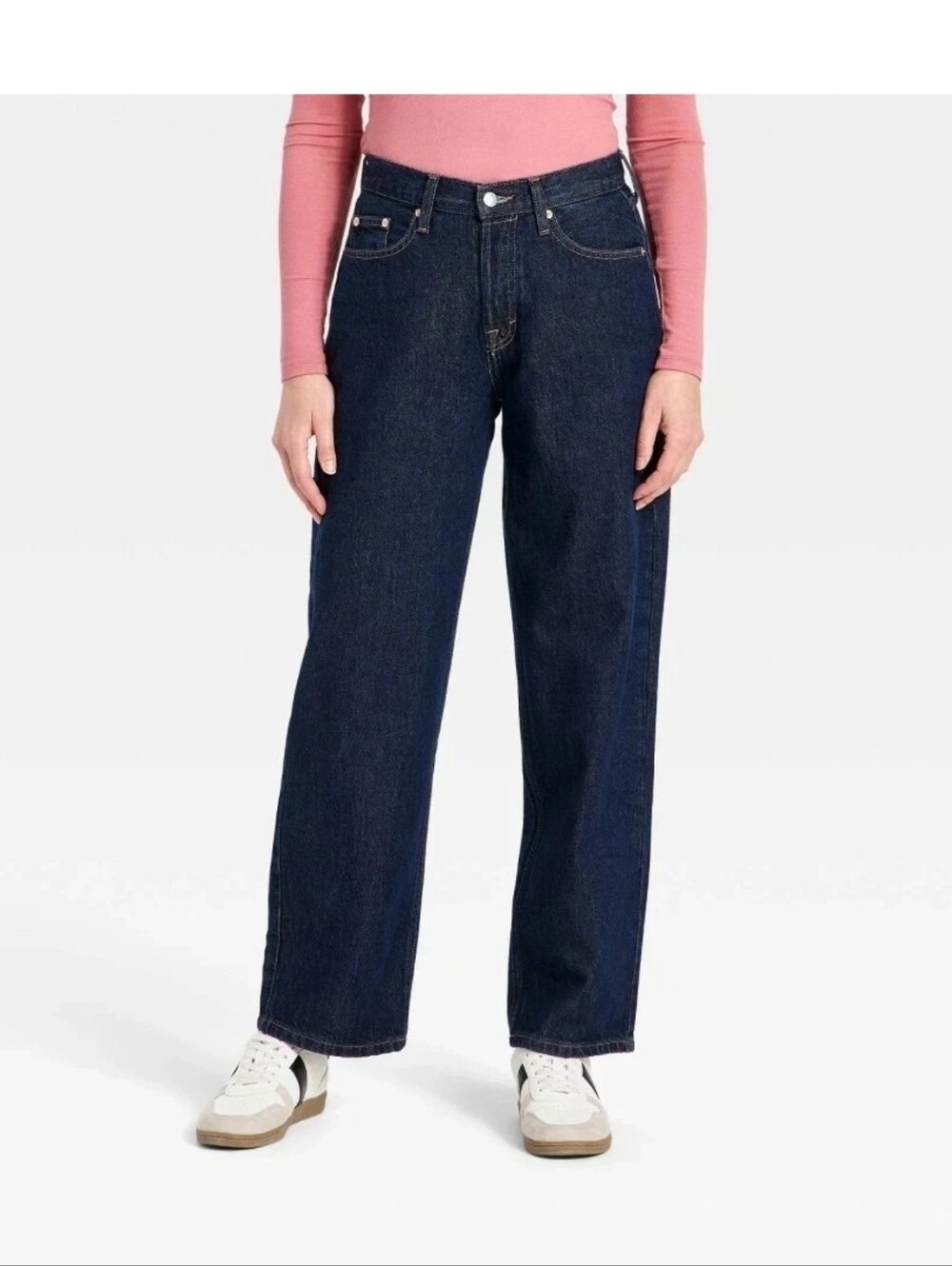Universal Thread Women's Mid-Rise 90's Baggy Denim Jeans Dark Wash Size 2